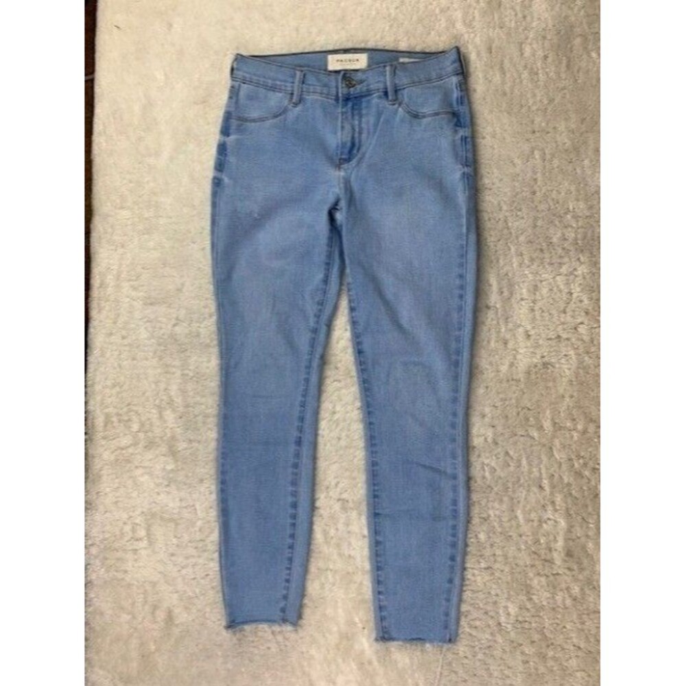 Pacsun Size 24 Womens Jeans Skinny Ankle Jeggings Stretch Light Wash Raw Hem